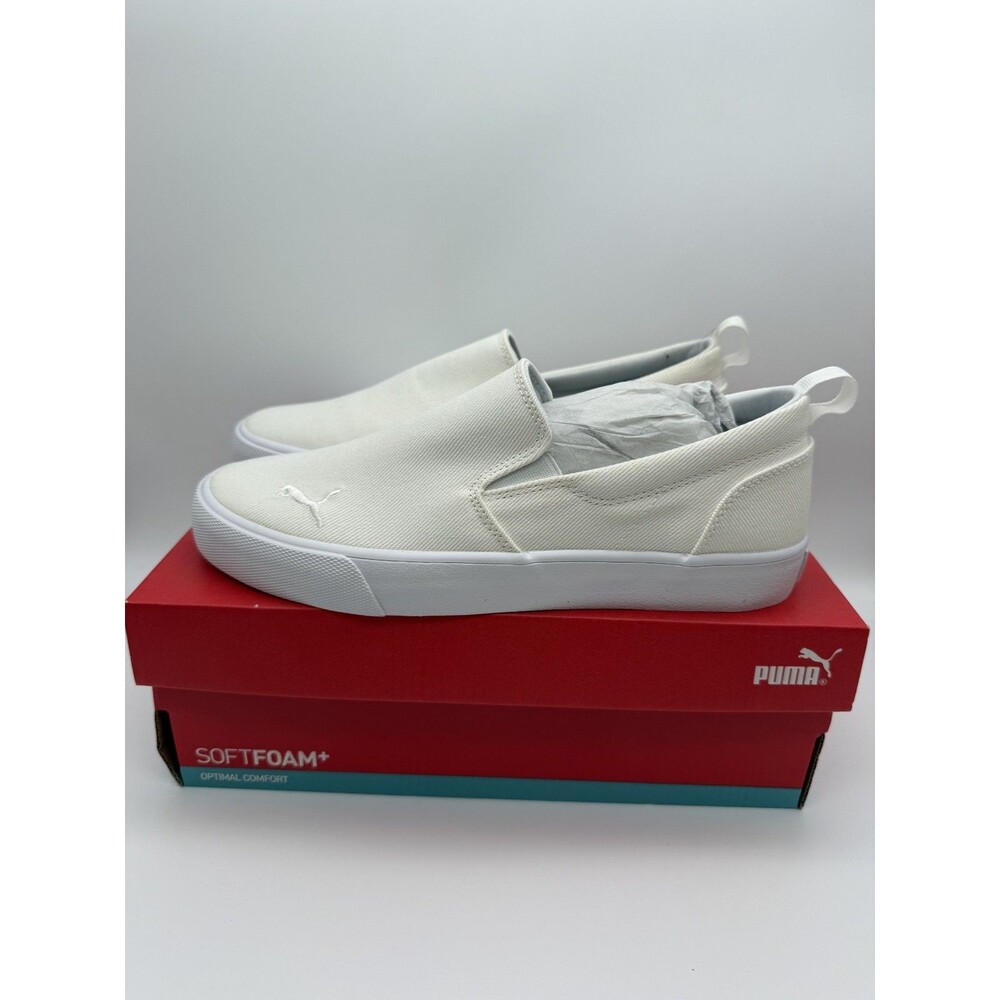PUMA Bari Comfort Slip On Womens White Sneakers Casual Shoes 38462901 NEW IN BOX